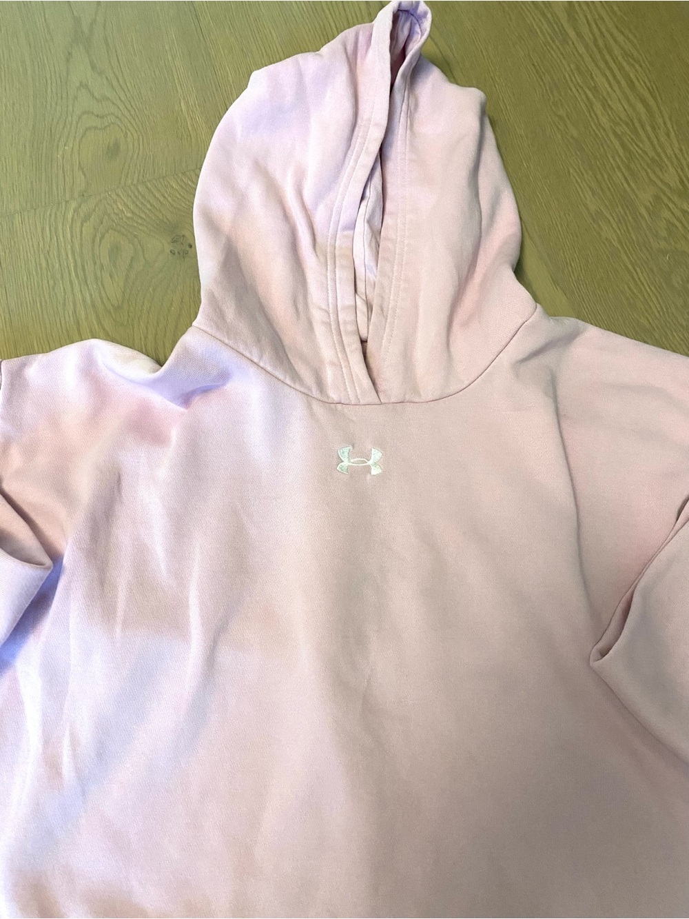 Under Armour Light Pink Hooded Crop Sweatshirt Youth Large